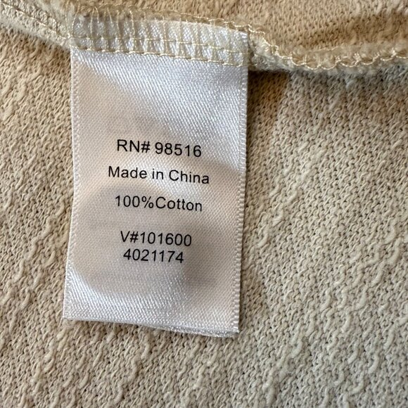 Coldwater Creek Womens Beige Single Button Long Sleeve Cotton Sweater Blazer L - Picture 4 of 7